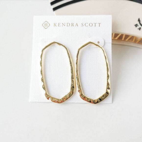Kendra Scott Zorte Gold Hoop Earrings - Picture 1 of 3